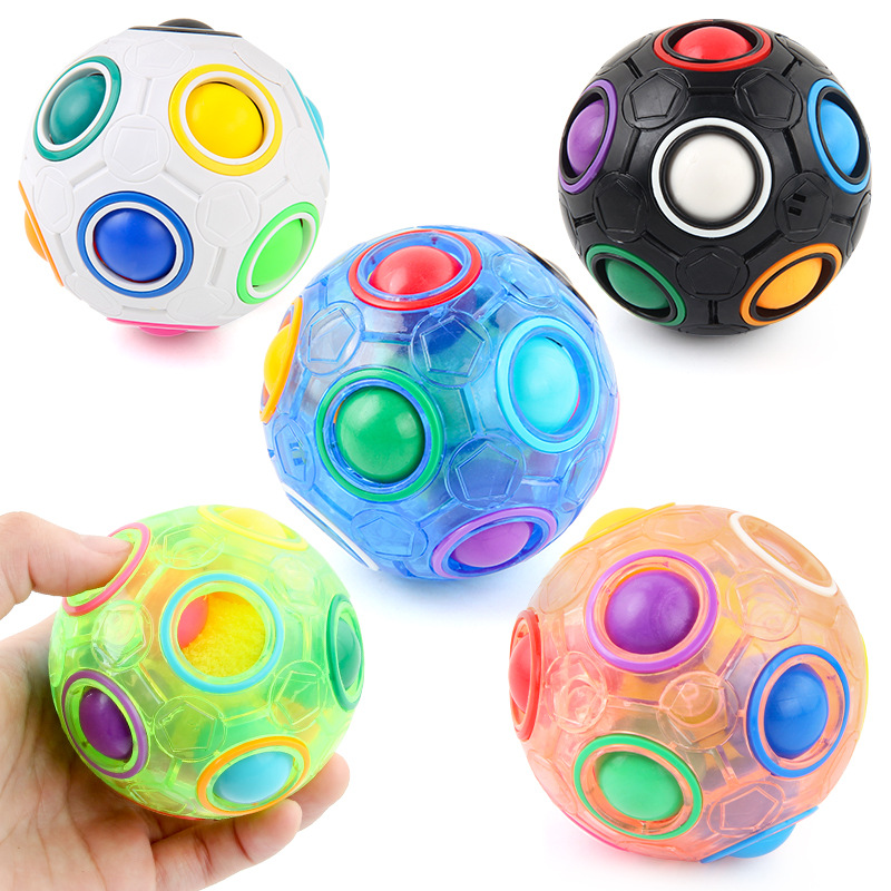 Brain Teaser Cube - Bola Puzzle Pelangi Ajaib Bola Kubus