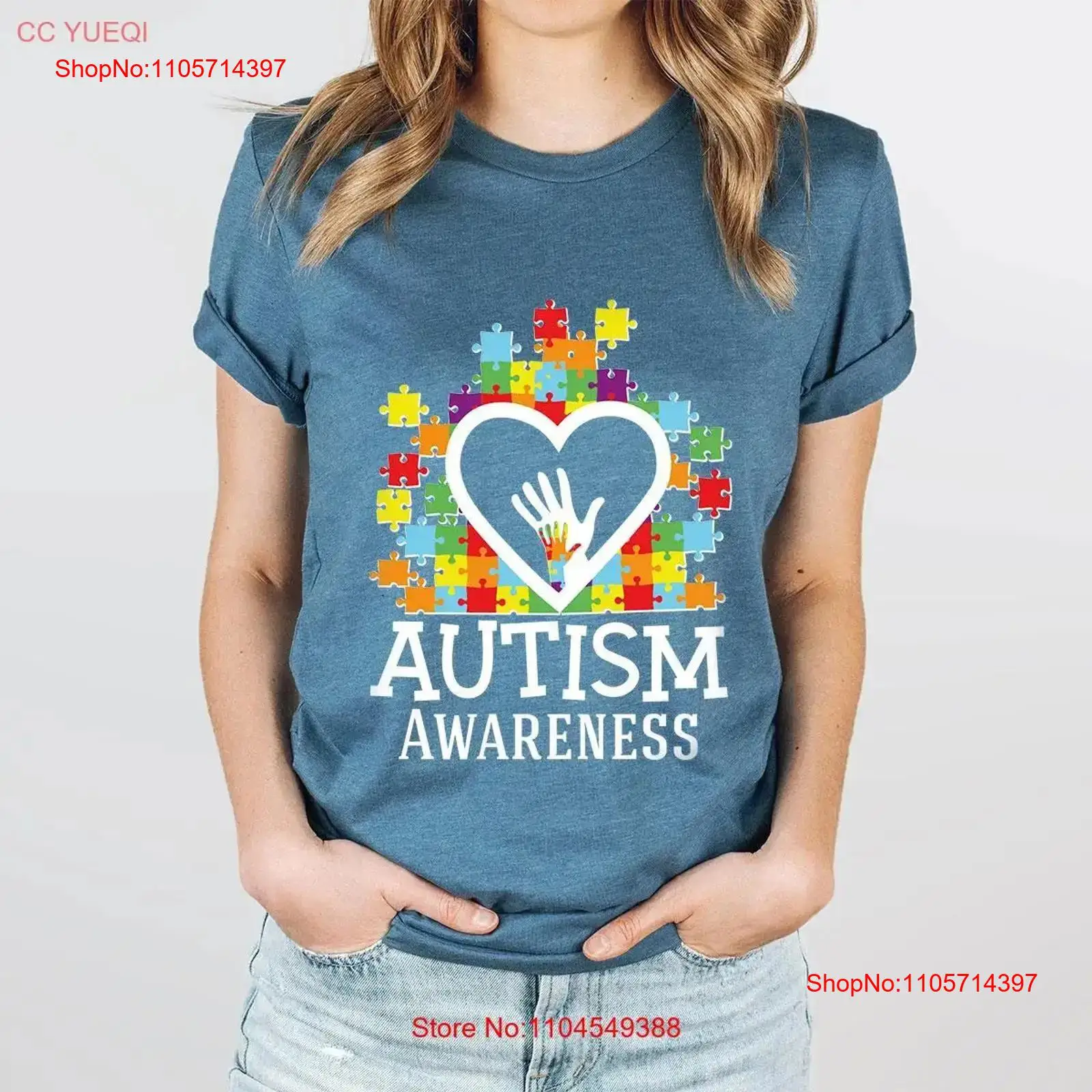 Kids Education Group - Kaos Kesadaran Autisme Puzzle Hati Kelompok