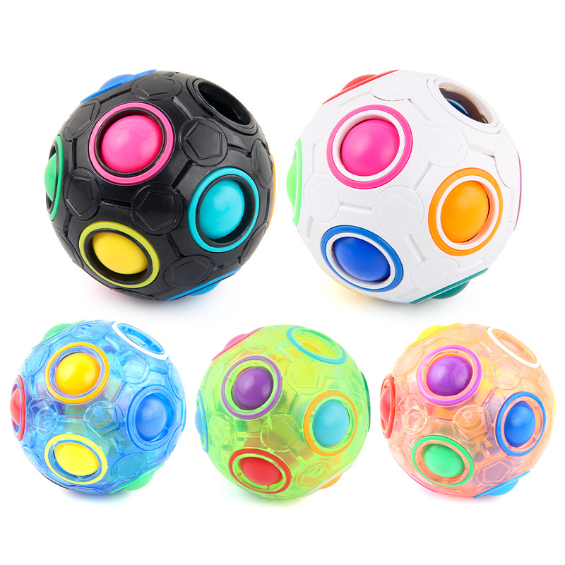 Brain Teaser Cube - Bola Puzzle Pelangi Ajaib: Mainan Terinspirasi