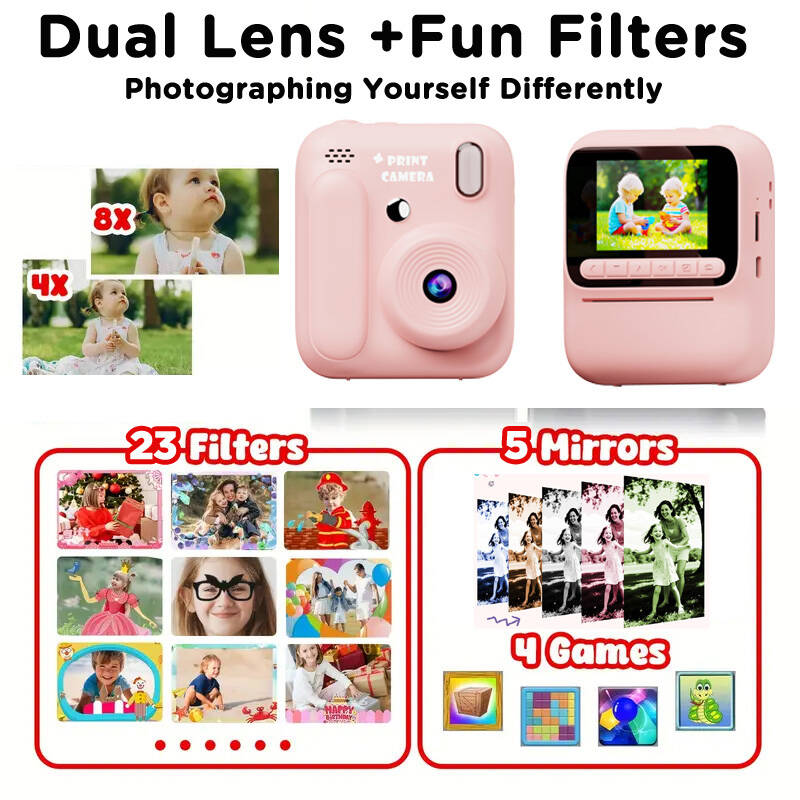 Kamera Cetak Warna Instan Anak - Kids Education Music ulasan dan harga