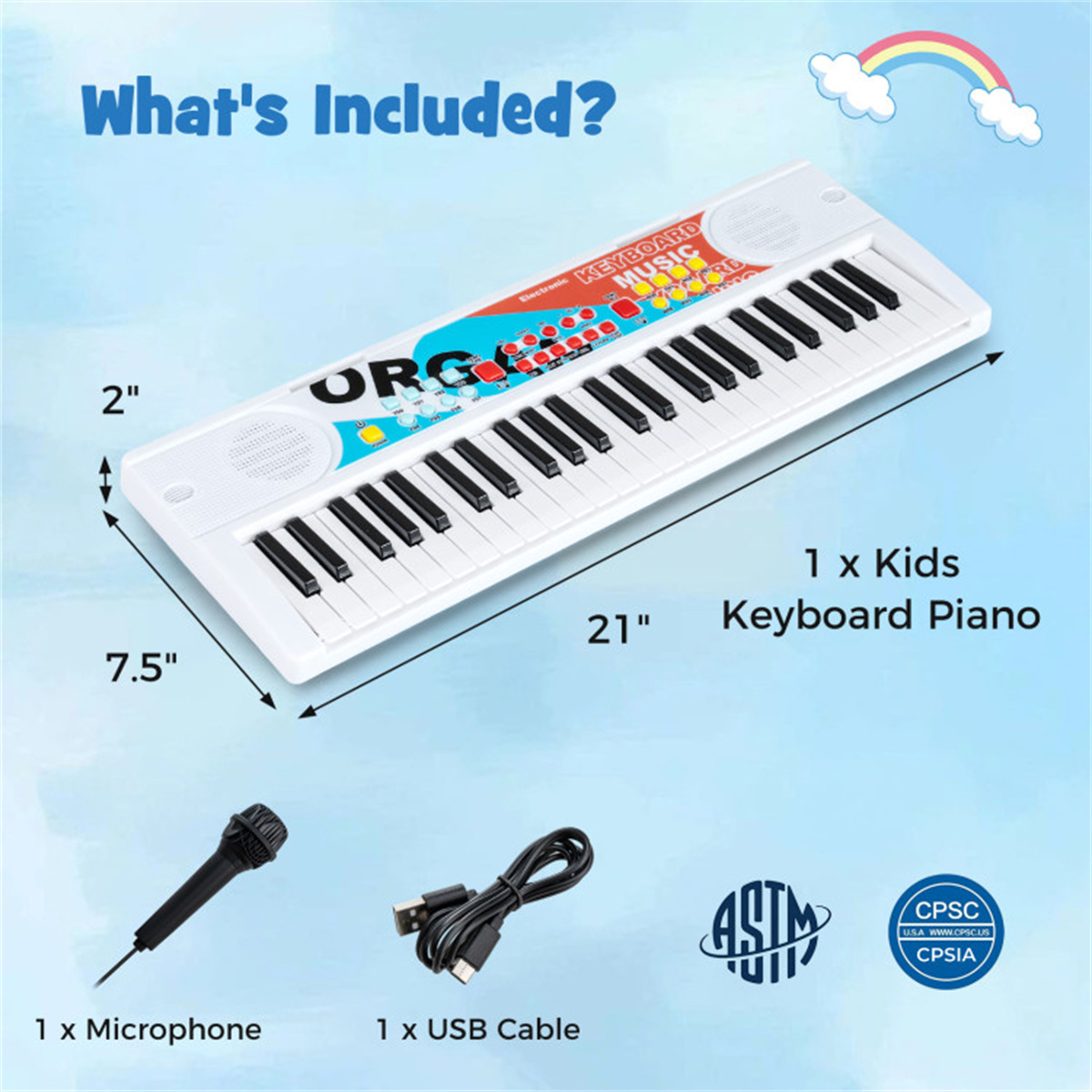 49 Tombol Keyboard Elektronik  - Kids Education Music ulasan dan harga