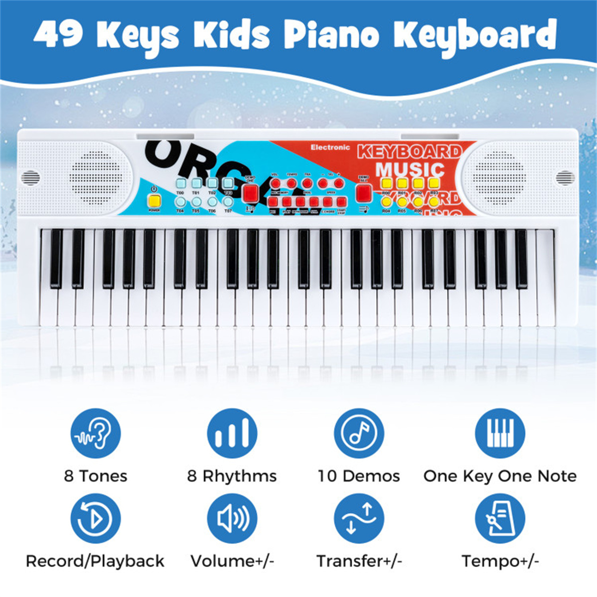 49 Tombol Keyboard Elektronik  - Kids Education Music ulasan dan harga