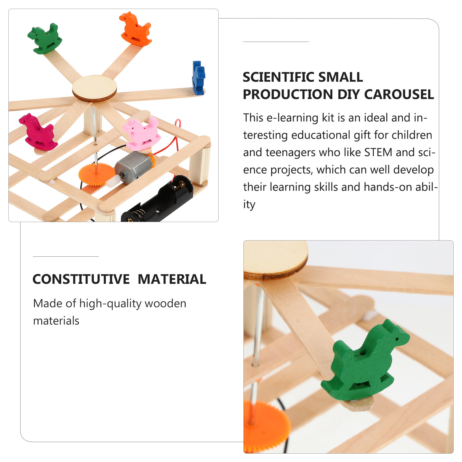 1Set Kit Perakitan Merry-Go-Ro - Kids Education Kit ulasan dan harga